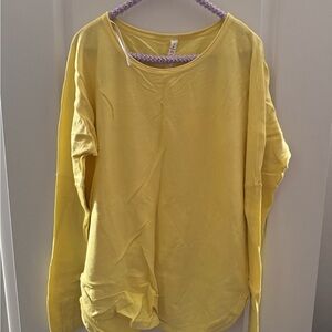 Lululemon Athletica Yellow Blouse